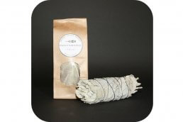 Witte Salie smudge stick medium ~ geurhout.nl